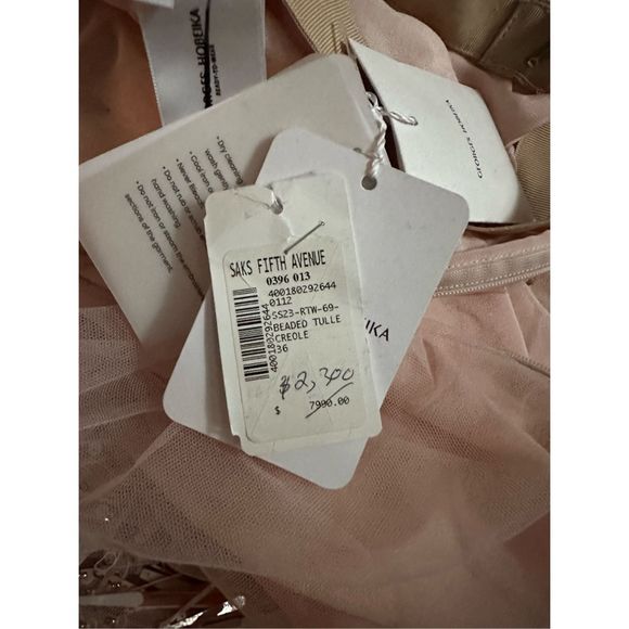 GEORGES HOBEIKA Beaded Tulle Illusion Dress - Picture 12 of 12